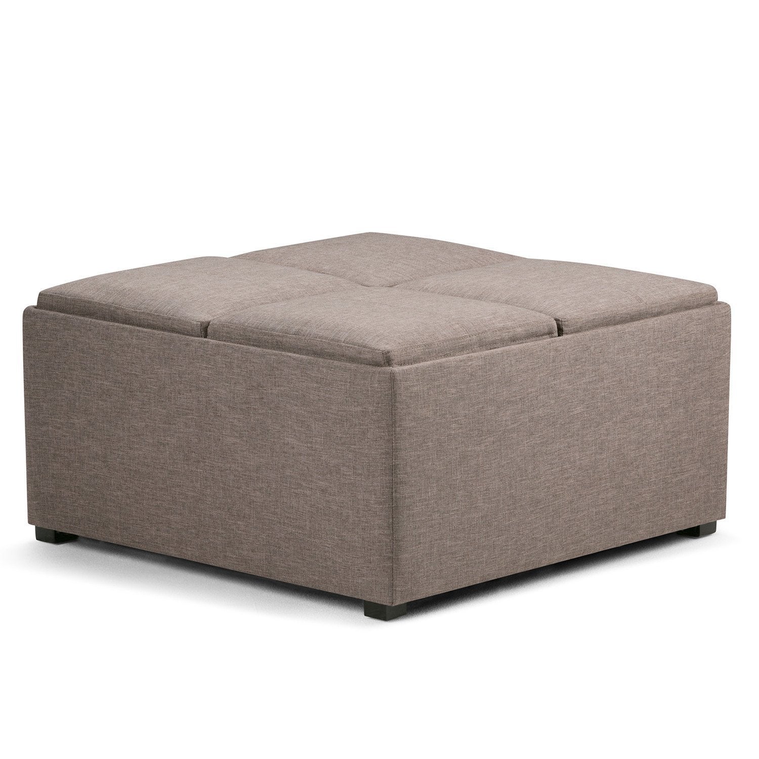 Avalon Table Ottoman in Linen