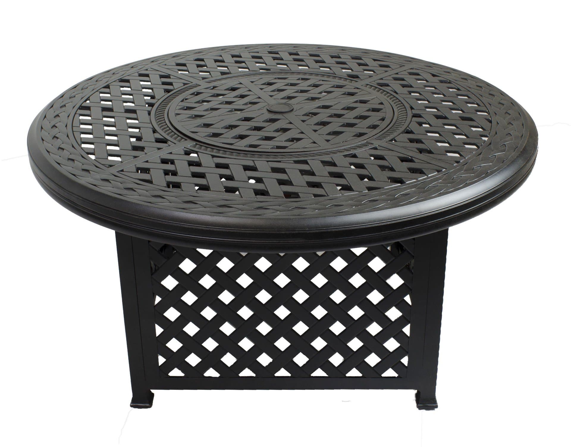 Comfort Care 48" Round Chat Firepit Table Weave with Burner Or Ice Bucket